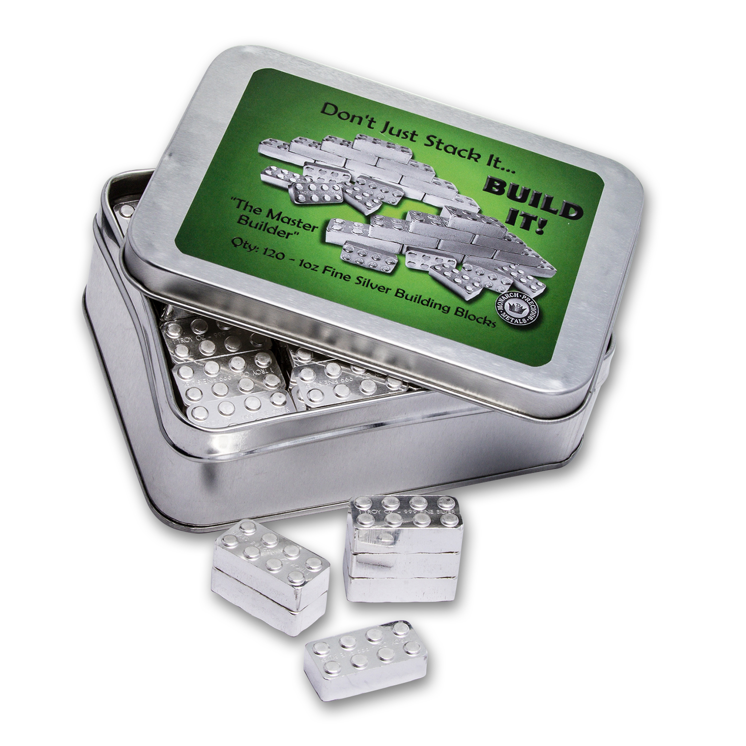 1 oz Silver Building Block Bars - 120-Piece Master Builder Pack | eBay
